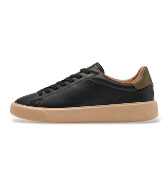 Blauer Sapatilhas de pele Buck14 preto