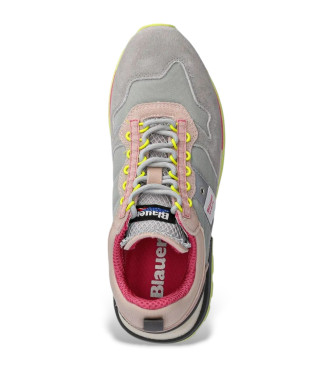 Blauer Zapatillas de piel Houma gris