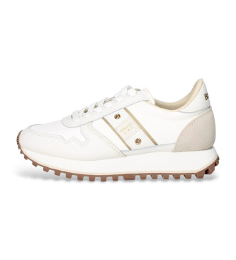 Blauer Millen 03 - Baskets en cuir blanc