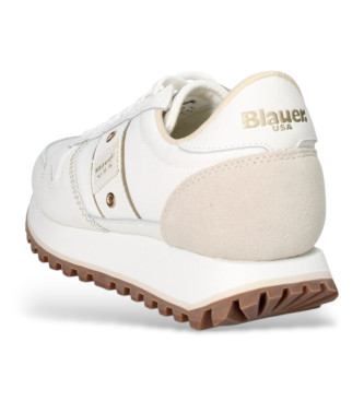 Blauer Millen 03 - Baskets en cuir blanc