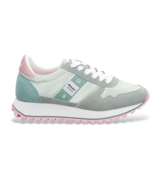 Blauer Zapatillas de piel Millen 03 verde, rosa