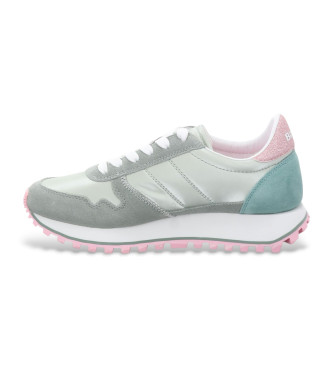 Blauer Sneakers in pelle Millen 03, verde e rosa