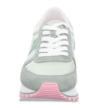 Blauer Sneakers in pelle Millen 03, verde e rosa