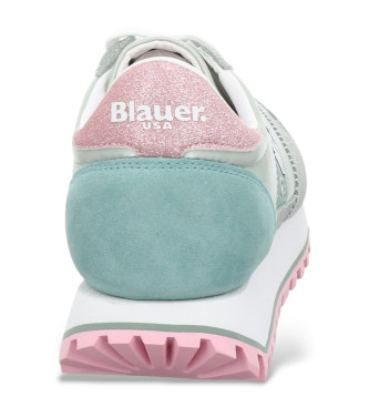 Blauer Millen 03 Lederpantoffeln grn, rosa