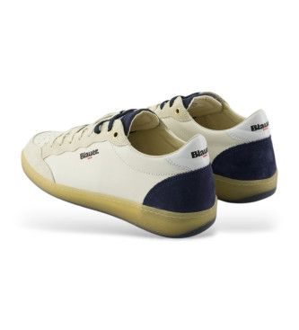 Blauer Tnis de couro Murray01 em branco, azul