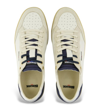 Blauer Leren sneakers Murray01 gebroken wit, blauw