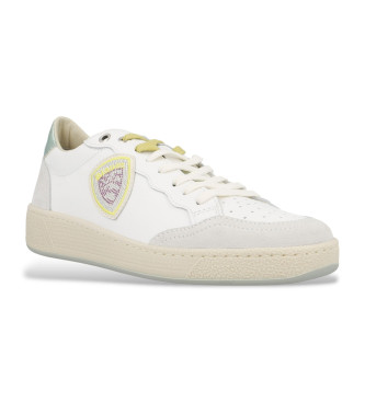 Blauer Sneakers Olympia11 in pelle beige