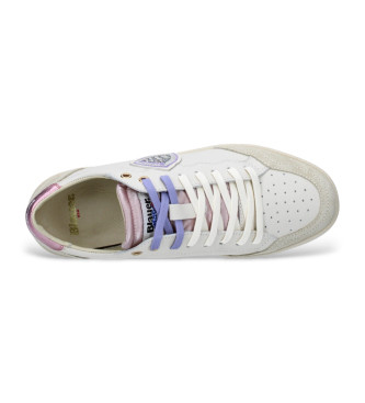 Blauer Baskets en cuir Olympia11 beige