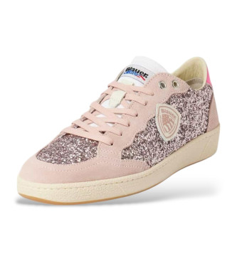 Blauer Baskets en cuir Olympia11 rose