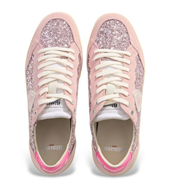 Blauer Baskets en cuir Olympia11 rose