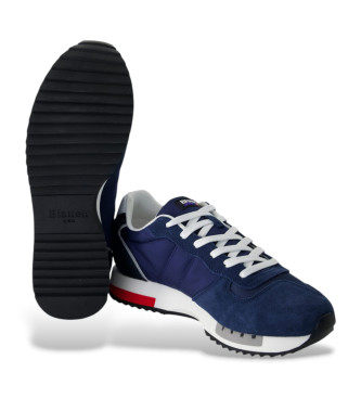 Blauer Tnis de couro Queens01 navy