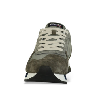 Blauer Sneakers i lder Queens01 grn