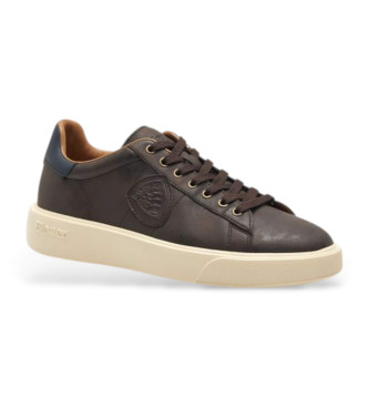 Blauer Scarpa braune Lederschuhe