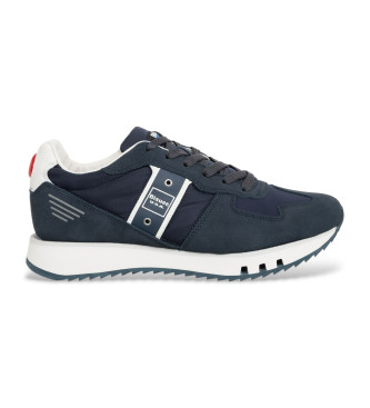 Blauer Skórzane trampki Tokyo01 navy