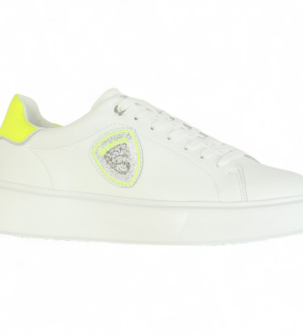 Blauer Sneaker Venus 01 in pelle color crema e giallo