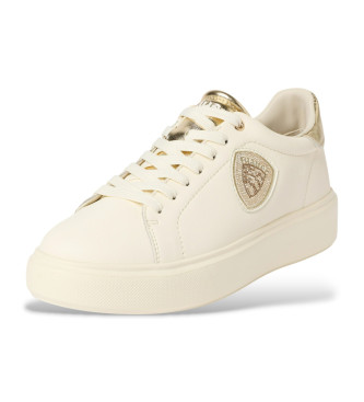 Blauer Leather Sneakers Venus white, gold