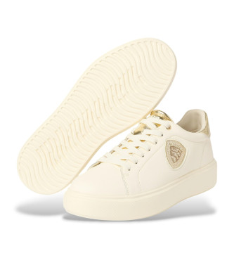 Blauer Leather Sneakers Venus white, gold