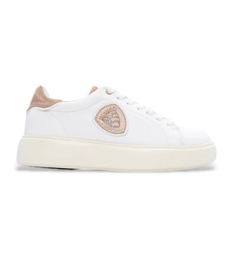 Blauer Sneakers Venus01 in pelle bianca