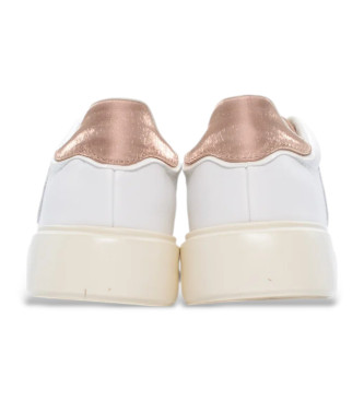 Blauer Baskets en cuir Venus01 blanc