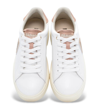 Blauer Sneakers Venus01 in pelle bianca