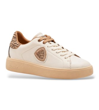 Blauer Beige leather Victory sneakers