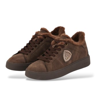 Blauer Brown leather Victory sneakers