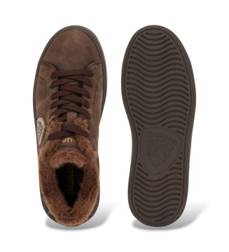 Blauer Brown leather Victory sneakers