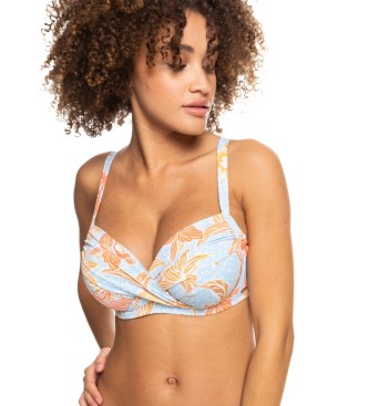 Roxy Top de bikini Island in The Sun bleu, orange 