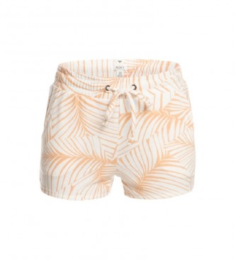 Roxy Pantaloncini Palm Stories arancione, bianco