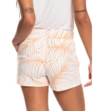 Roxy Shorts Palm Stories naranja, blanco
