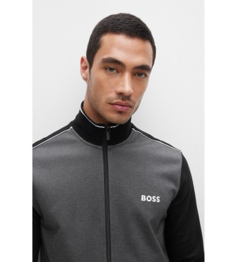 BOSS Homewear Jacke 50480554 schwarz, grau