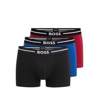 BOSS 3er Pack Boxershorts 50479265 schwarz, blau, kastanienbraun
