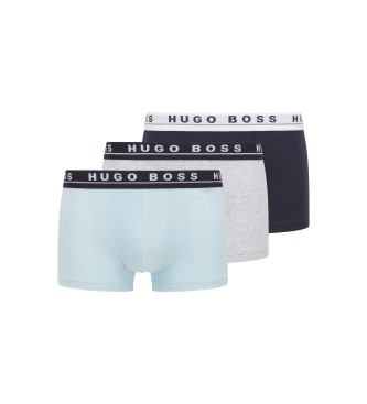 BOSS Pacote de 3 boxers 50458488 azul claro, cinzento, marinho