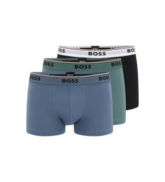 BOSS Lot de 3 boxers 50479114 gris, vert, noir