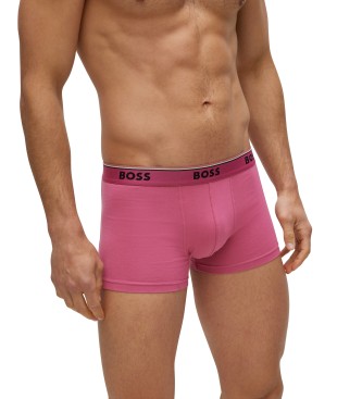 BOSS 3er-Pack Boxershorts 50479114 rosa, schwarz, khaki