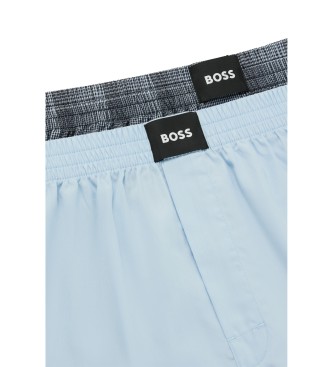 BOSS Pack 2 Boxershorts Peazh blau