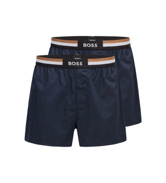 BOSS Pack 2 Shorts Pijama Marca marino
