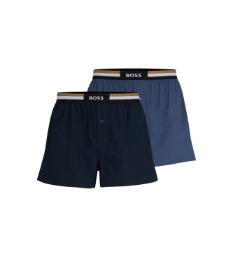 BOSS Pack 2 Shorts Pijama azul