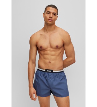 BOSS Pack 2 blaue Pyjama-Shorts