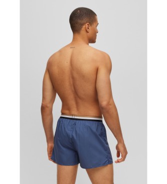 BOSS Pack 2 blaue Pyjama-Shorts