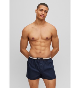 BOSS Pack 2 blaue Pyjama-Shorts