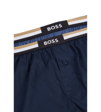 BOSS Pack 2 blue pyjama shorts