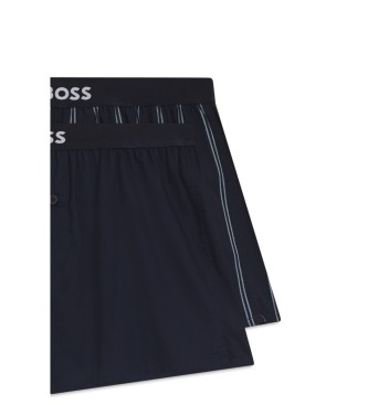 BOSS Set 2 Boxershorts Logo marinbl�
