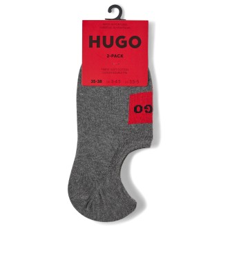HUGO Chaussettes Pickies gris