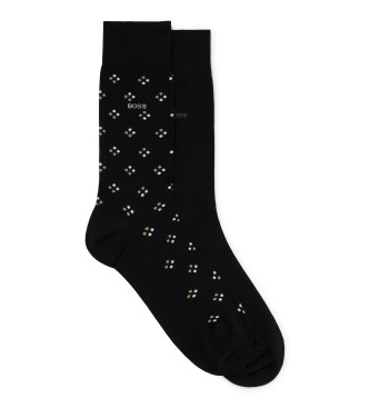 BOSS Pack 2 Minipattern Socken schwarz