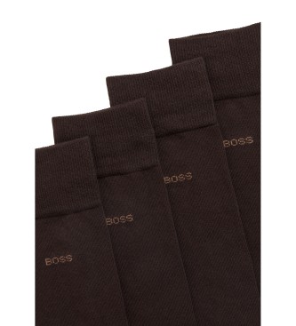 BOSS Pack 2 Paar braune Socken