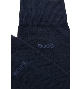 BOSS Paquet de 2 paires de chaussettes bleu marine