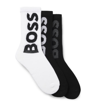 BOSS Set 3 Paar Logo-Socken schwarz