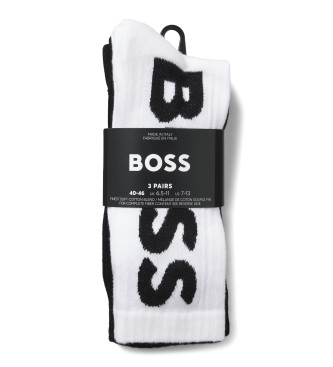 BOSS Set 3 Paar Logo-Socken schwarz