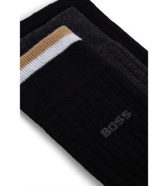 BOSS Pack 3 Paar Feine Socken schwarz